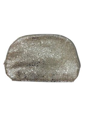 Lancôme Paris Silver Glitter Makeup Bag Cosmetic Pouch